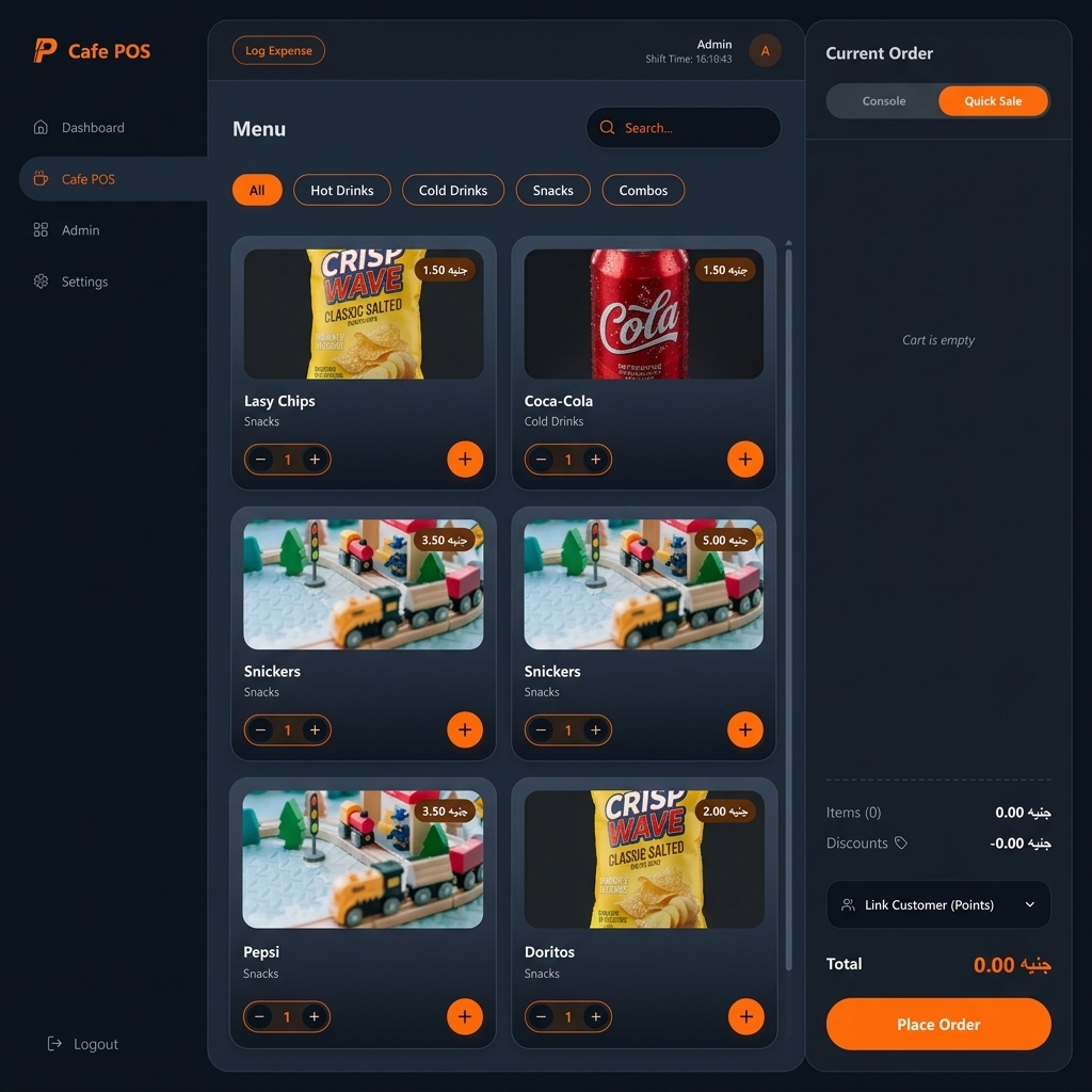 PlayStation Cybercafe POS Software Interface